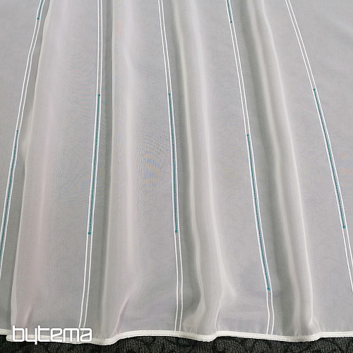 Voile curtain stripes - turquoise