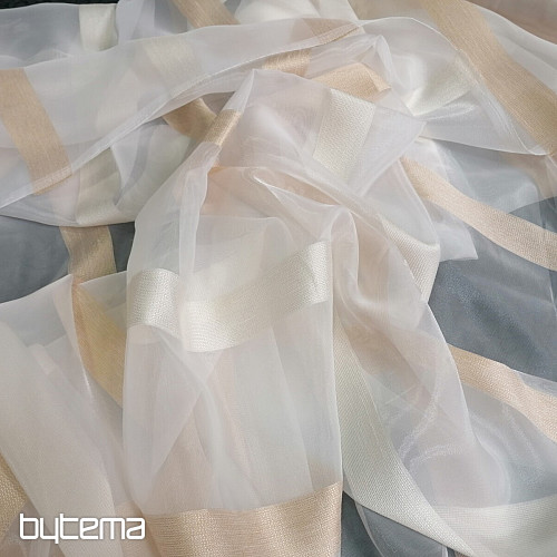 Voile curtain STRIPES GOLD