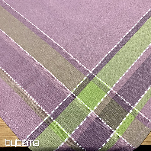 Purple tablecloth with green 85x85 cm
