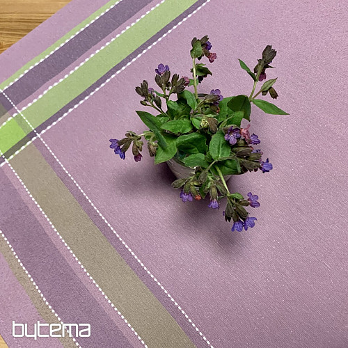 Purple tablecloth with green 85x85 cm