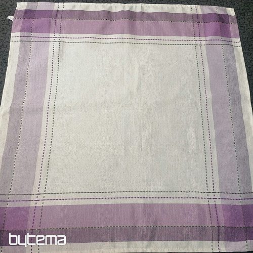 Tablecloths and scarves purple-gray with green stitching