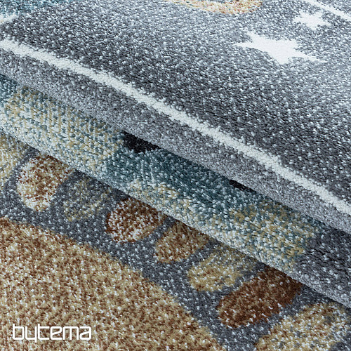 Luxury children's piece rug FUNNY space gray