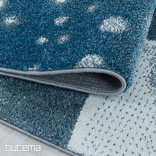 Luxury children&#39;s piece rug FUNNY BLUE PENGUIN