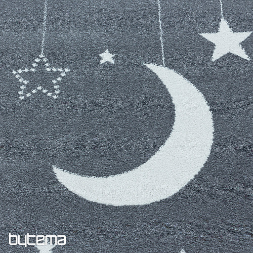 Round children's piece rug FUNNY marigold blue