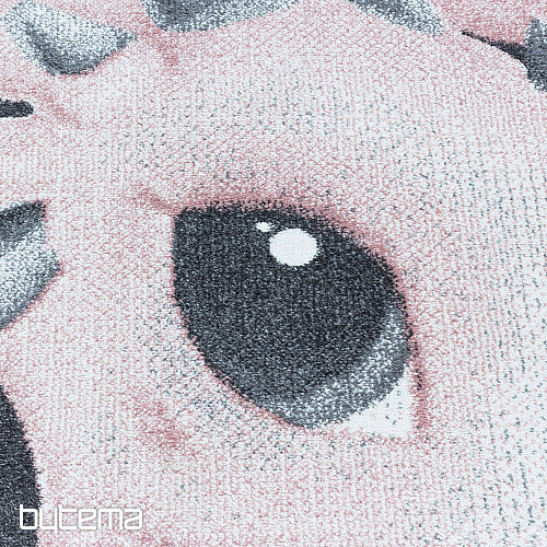 Round children&#39;s piece rug FUNNY dragon pink