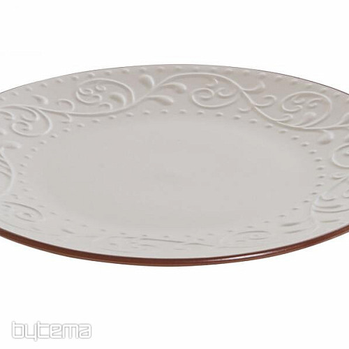 Shallow plate BEIGE RELIEF 27.5x2cm beige