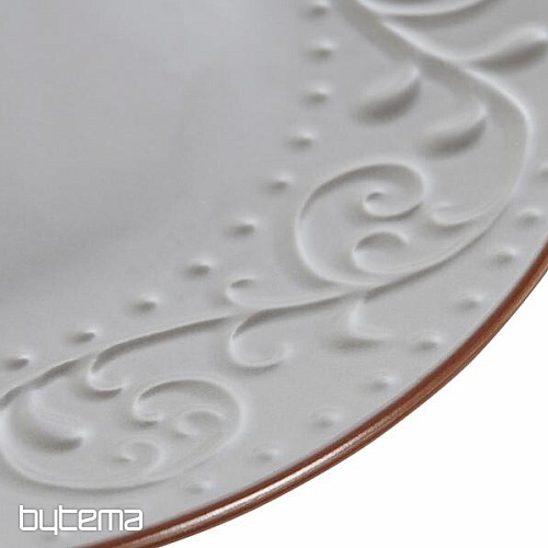 Shallow plate GRAY RELIEF 27.5x2cm gray