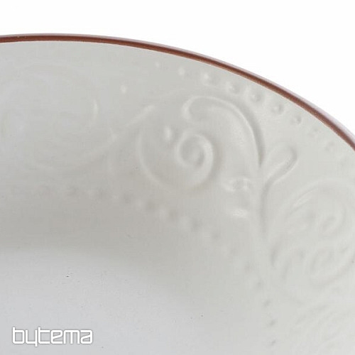 Plate deep WHITE RELIEF 20.5x5cm white