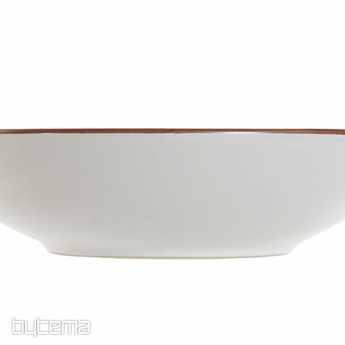 Plate deep WHITE RELIEF 20.5x5cm white