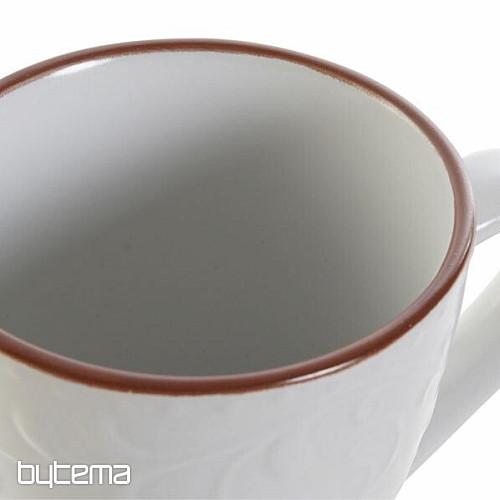 Mug WHITE RELIEF 325ml white