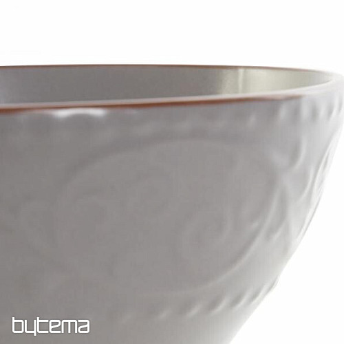 GRAY RELIEF bowl 14.7x7.7 cm gray
