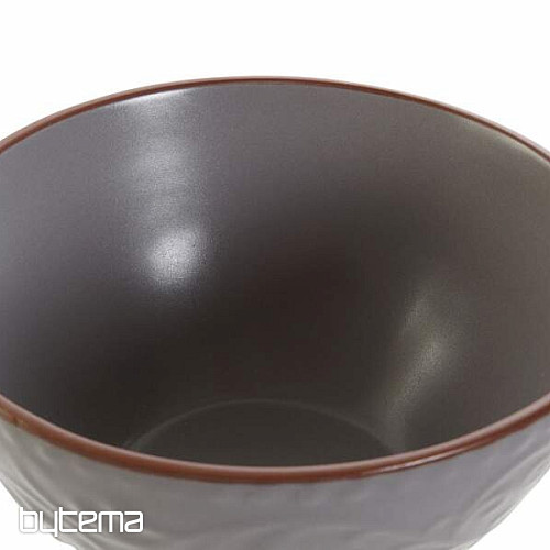 GRAY RELIEF bowl 14.7x7.7 cm gray