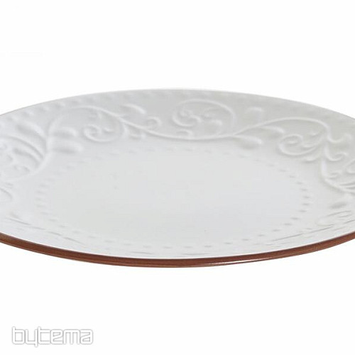 Dessert plate WHITE RELIEF 21x2.5cm