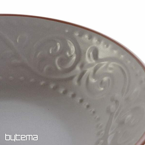 Plate GRAY RELIEF 20.5x5cm gray