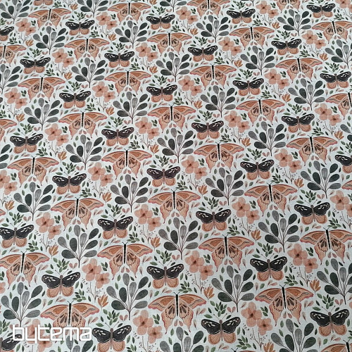 Cotton fabric BUTTERFLIES