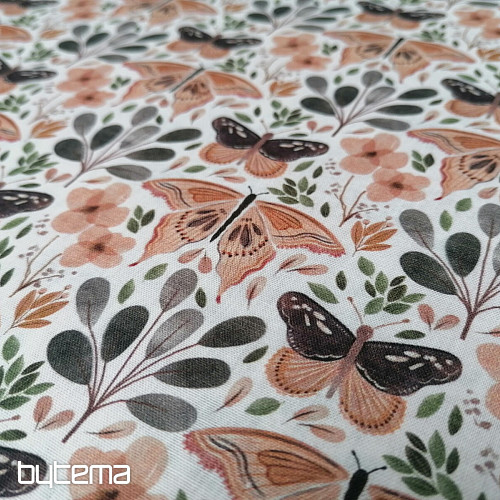 Cotton fabric BUTTERFLIES