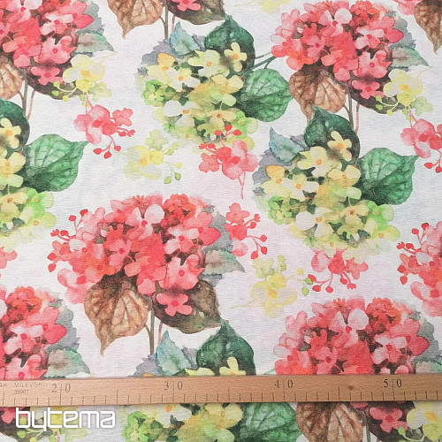 Manuela hydrangea decorative fabric