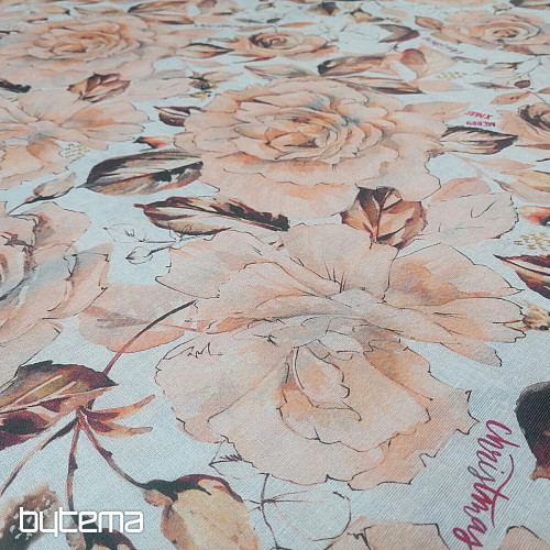 Christmas decorative fabric Harmony flowers