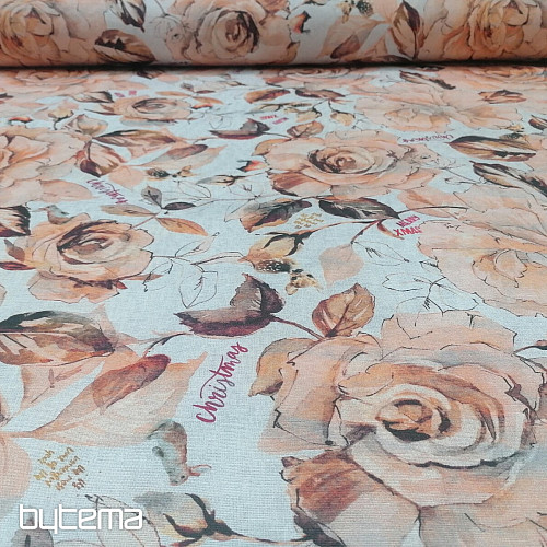Christmas decorative fabric Harmony flowers