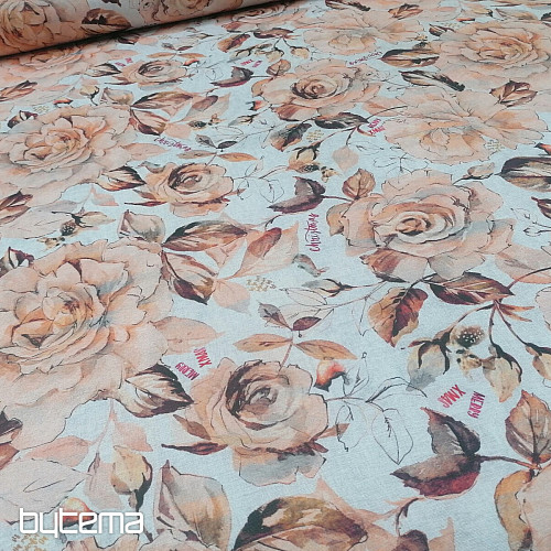 Christmas decorative fabric Harmony flowers