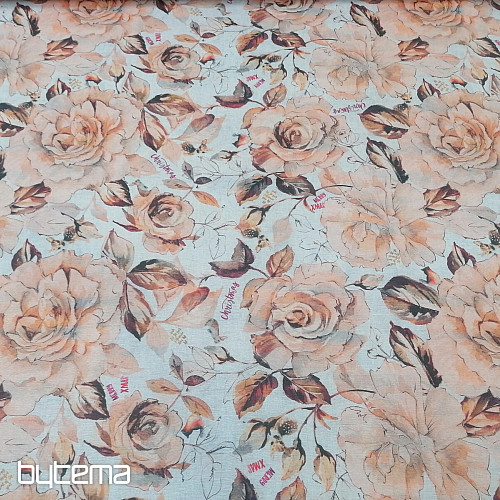 Christmas decorative fabric Harmony flowers