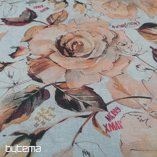 Christmas decorative fabric Harmony flowers