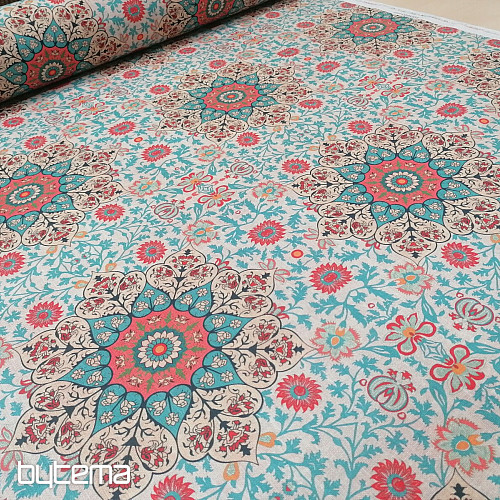 Decorative fabric Sayuri turquoise