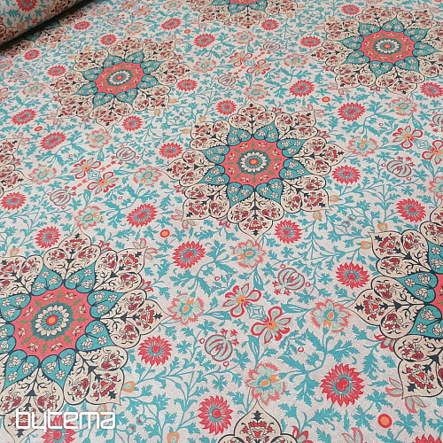 Decorative fabric Sayuri turquoise