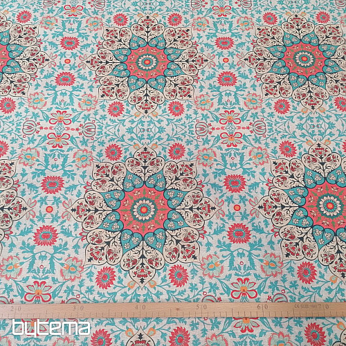 Decorative fabric Sayuri turquoise