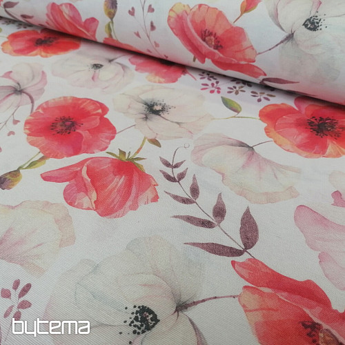 Decorative fabric MABEL POPPIES