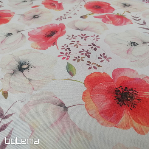 Decorative fabric MABEL POPPIES