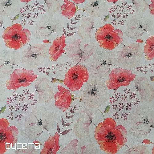 Decorative fabric MABEL POPPIES