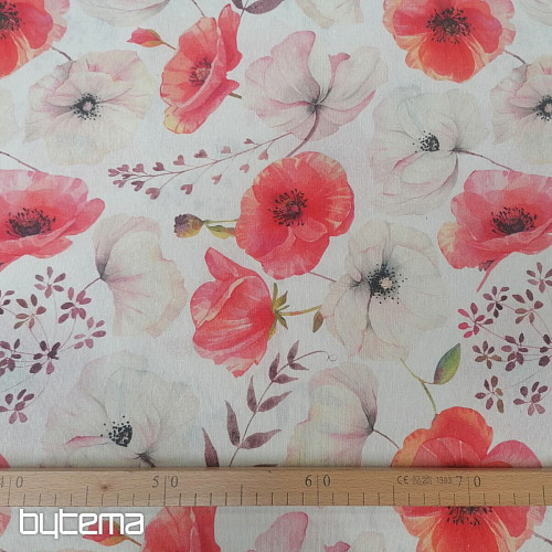 Decorative fabric MABEL POPPIES