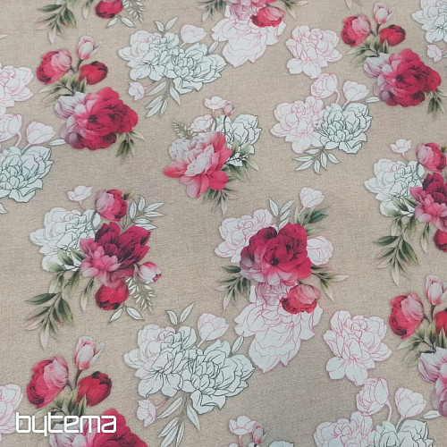 Geraldine Rose 3D decorative fabric