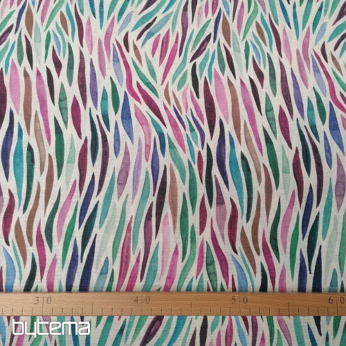 Decorative fabric Izaro purple-turquoise