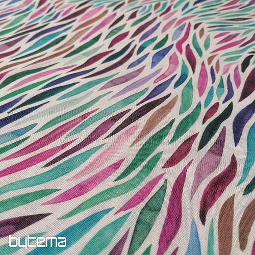 Decorative fabric Izaro purple-turquoise