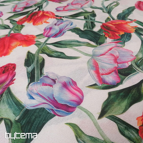 Decorative fabric Shaggy tulips