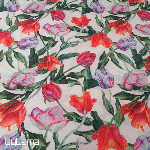 Decorative fabric Shaggy tulips
