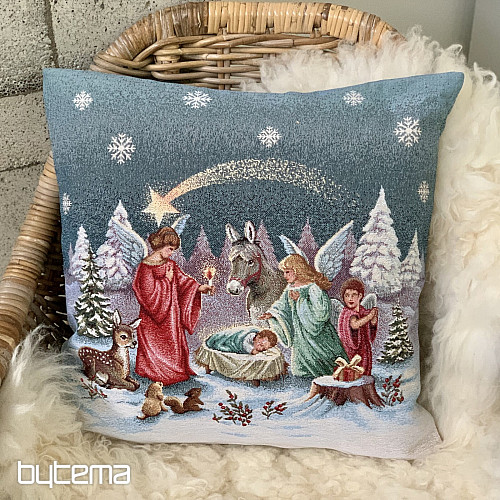 Christmas tapestry cover ANGELS AND BABY JESUS