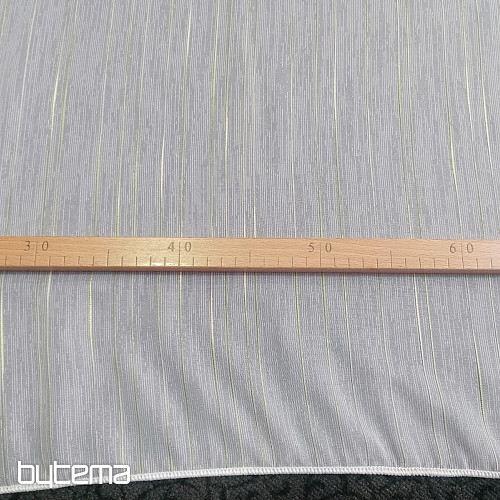 Voile curtain green-beige stripes