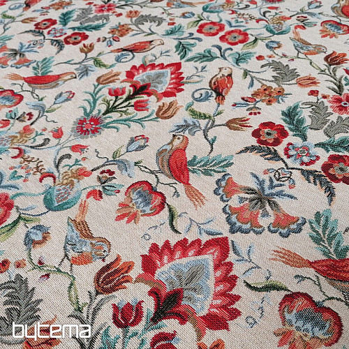 FREDA gray tapestry fabric