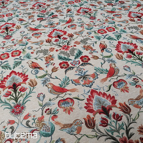 FREDA gray tapestry fabric