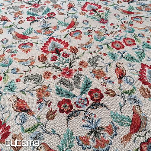 FREDA gray tapestry fabric