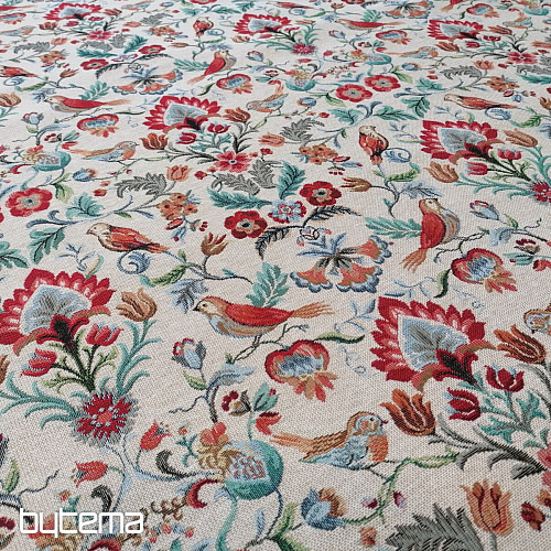 FREDA gray tapestry fabric