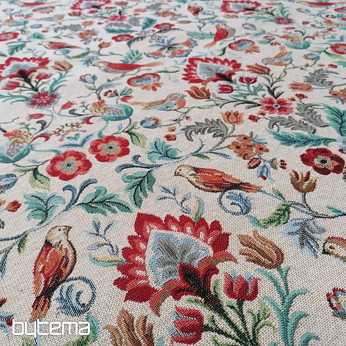 FREDA gray tapestry fabric