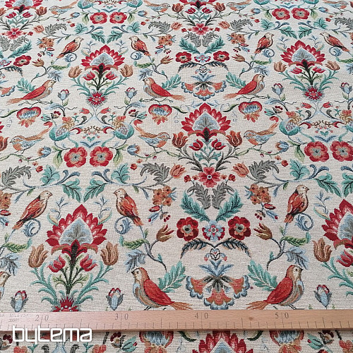 FREDA gray tapestry fabric