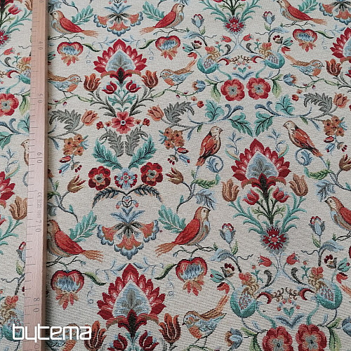 FREDA gray tapestry fabric
