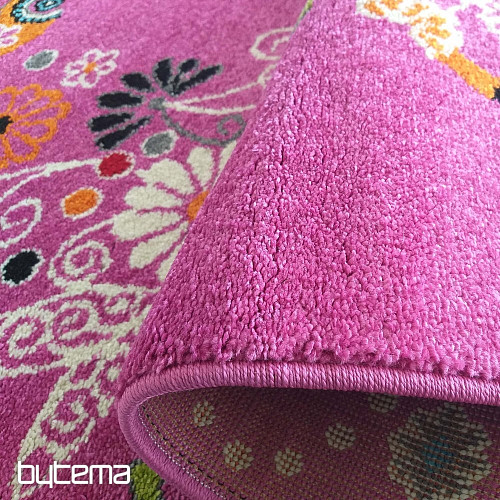 Children's carpet MONDO 114 butterflies - pink