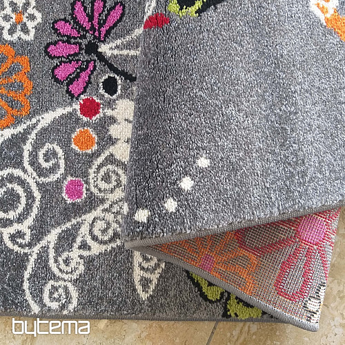 Children's carpet MONDO 114 butterflies - gray