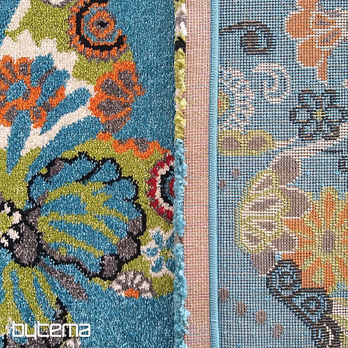 Children's carpet MONDO 114 butterflies - turquoise